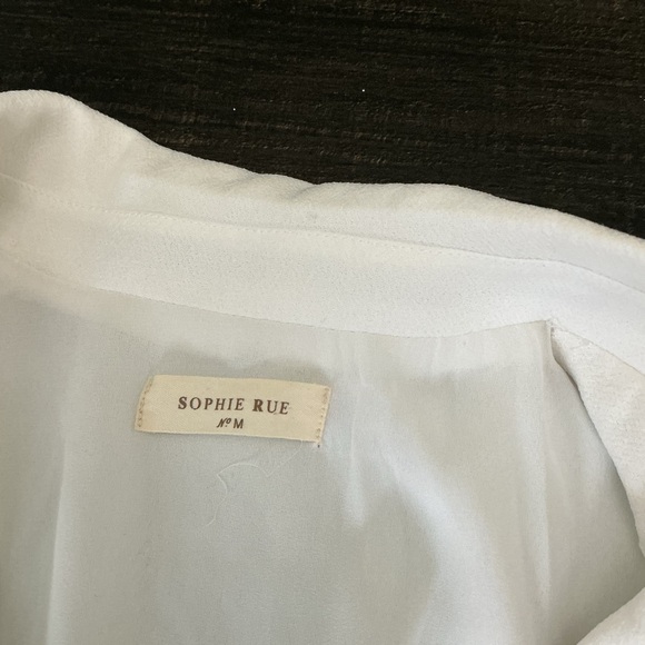 Sophie Rue White Blazer Dress Sleeveless Deep V Mini Size M - Picture 2 of 11